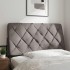 Cabecero de cama acolchado tela gris taupé 100