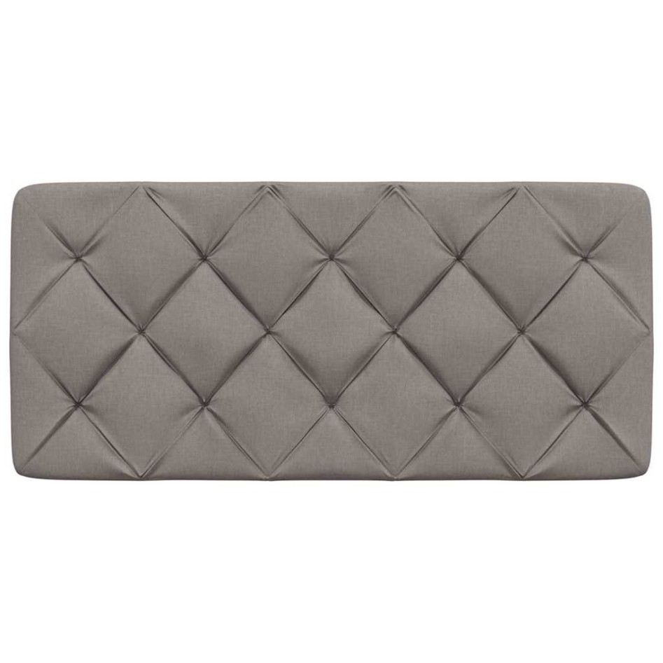 Cabecero de cama acolchado tela gris taupé 100