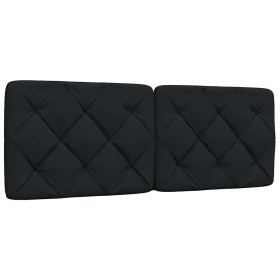 Cabecero de cama acolchado tela negro 120