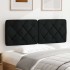Cabecero de cama acolchado tela negro 120