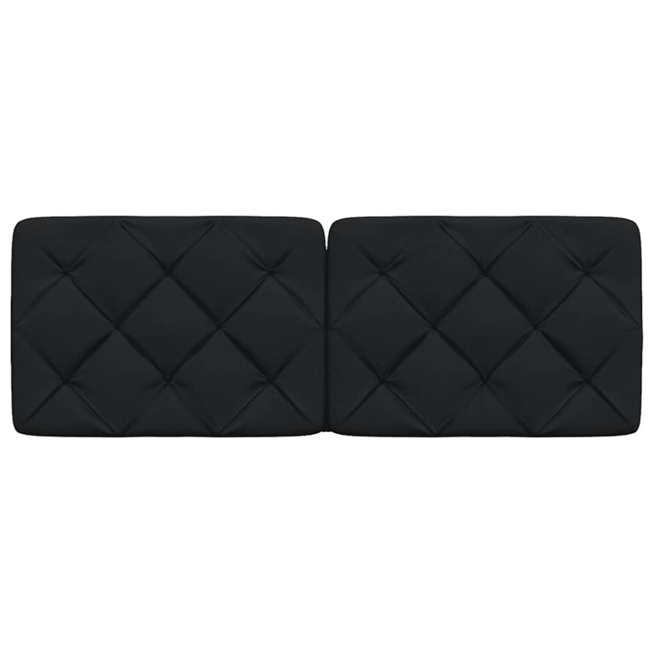 Cabecero de cama acolchado tela negro 120