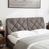 Cabecero de cama acolchado tela gris taupé 120