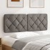 Cabecero de cama acolchado tela gris taupé 120