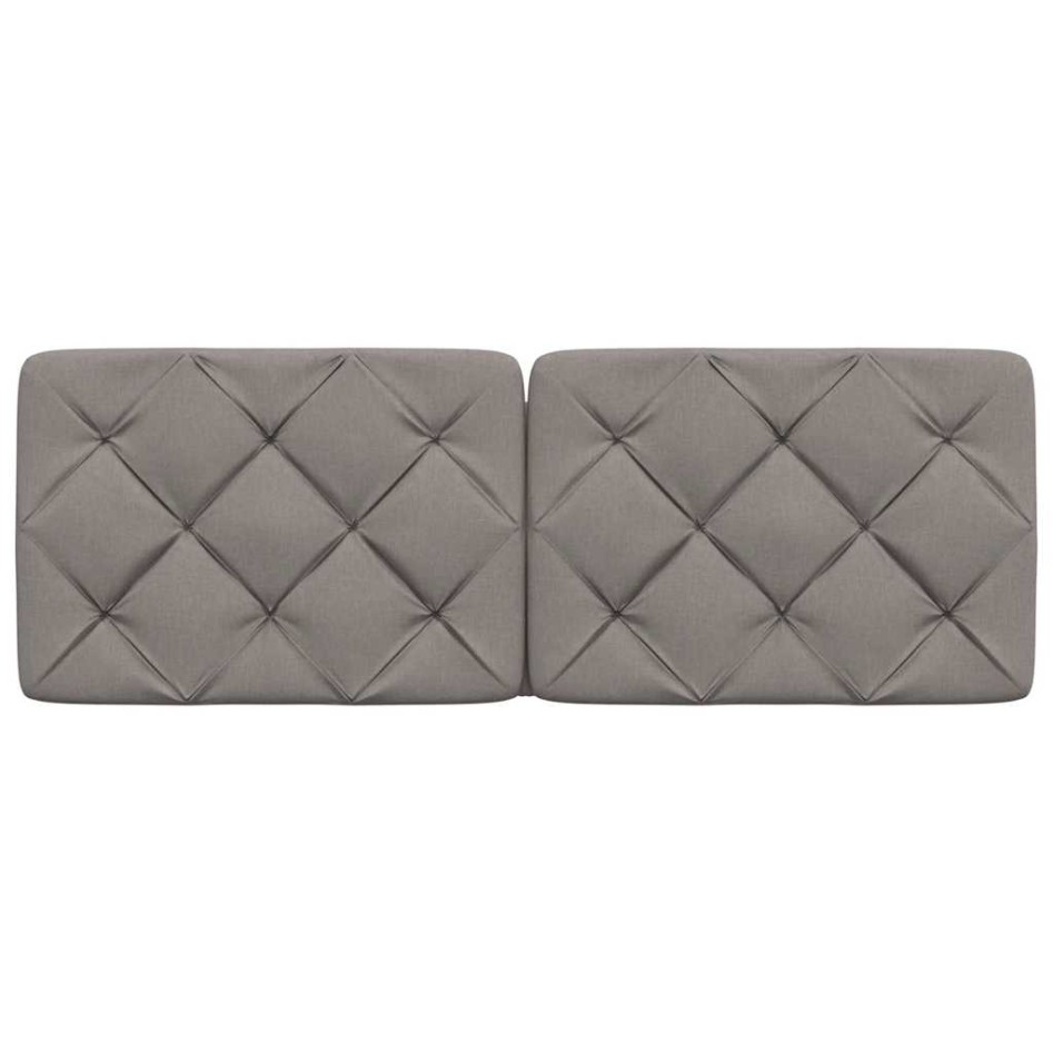 Cabecero de cama acolchado tela gris taupé 120