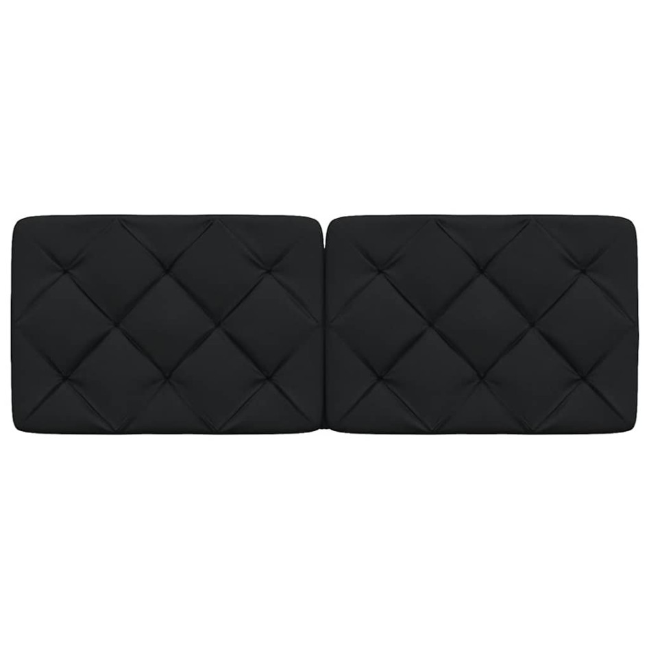 Cabecero de cama acolchado tela negro 140