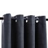 Cortinas opacas con aros de metal 2 piezas antracita 140x245