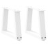Patas para mesa de comedor forma V 2 uds blanco 30x(30-31,3)