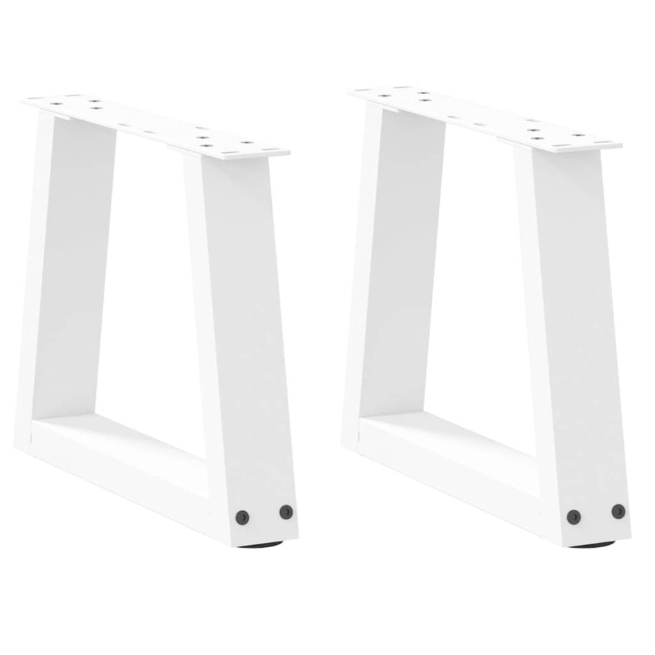 Patas para mesa de comedor forma V 2 uds blanco 30x(30-31,3)