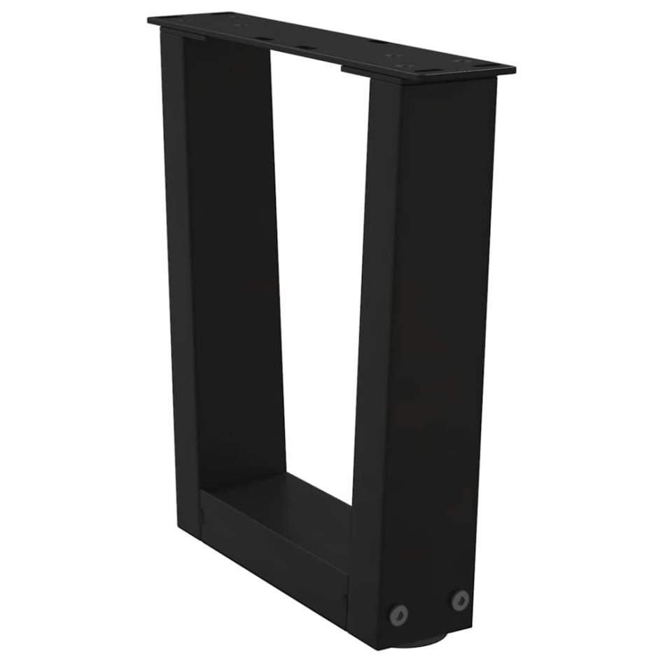Patas para mesa de comedor forma V 2 uds negro 40x(30-31,3)