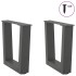 Patas para mesa comedor forma V 2 uds antracita 40x(30-31,3)