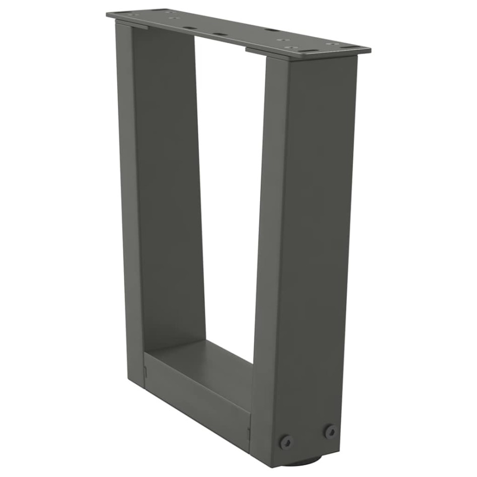 Patas para mesa comedor forma V 2 uds antracita 40x(30-31,3)
