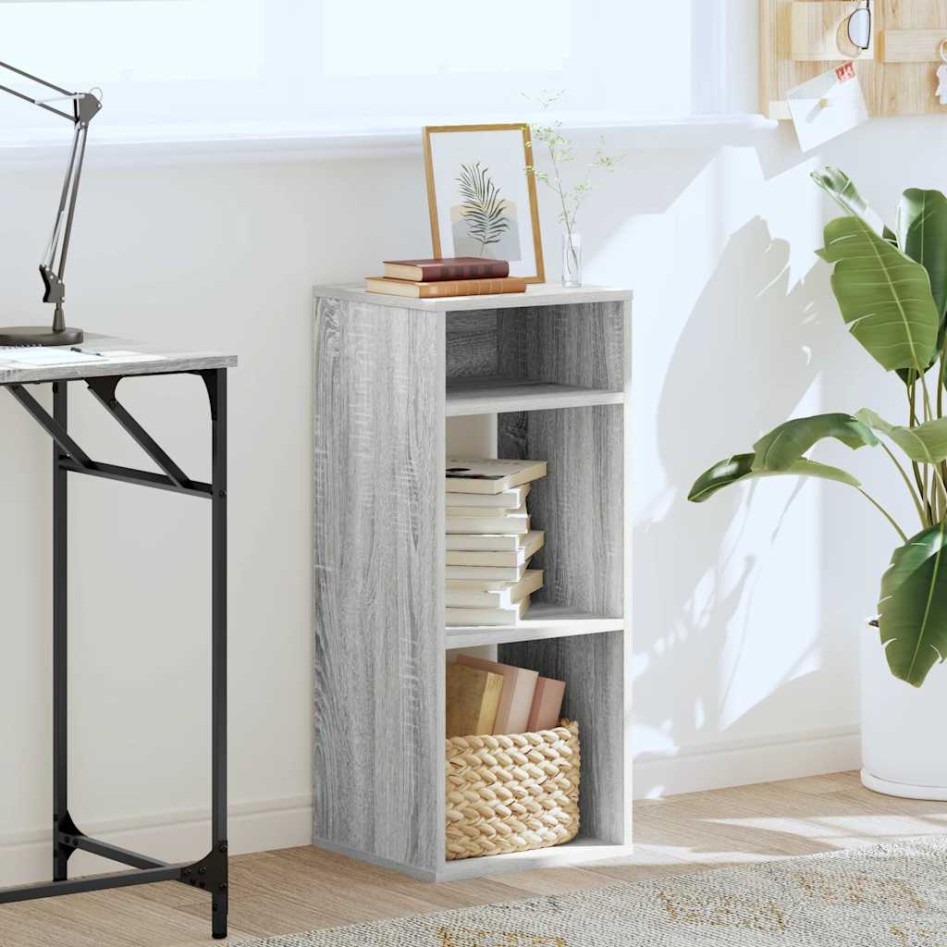 Estantería madera de ingeniería color gris sonoma 34x31x80