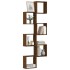 Estantes cubo de pared 6 unidades roble marrón 30x15x30