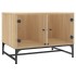Mesa de centro con puertas de vidrio roble Sonoma 68,5x50x50