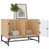 Mesa de centro con puertas de vidrio roble Sonoma 68,5x50x50