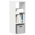 Librería apilable madera contrachapada blanca 30x30x80