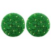 Bolas de boj artificial con luces LED 2 unidades 27 cm
