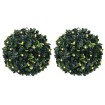 Bolas de boj artificial con luces LED 2 unidades 22 cm