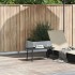 Mesa centro jardín rectangular negra 80x40x37cm ratán