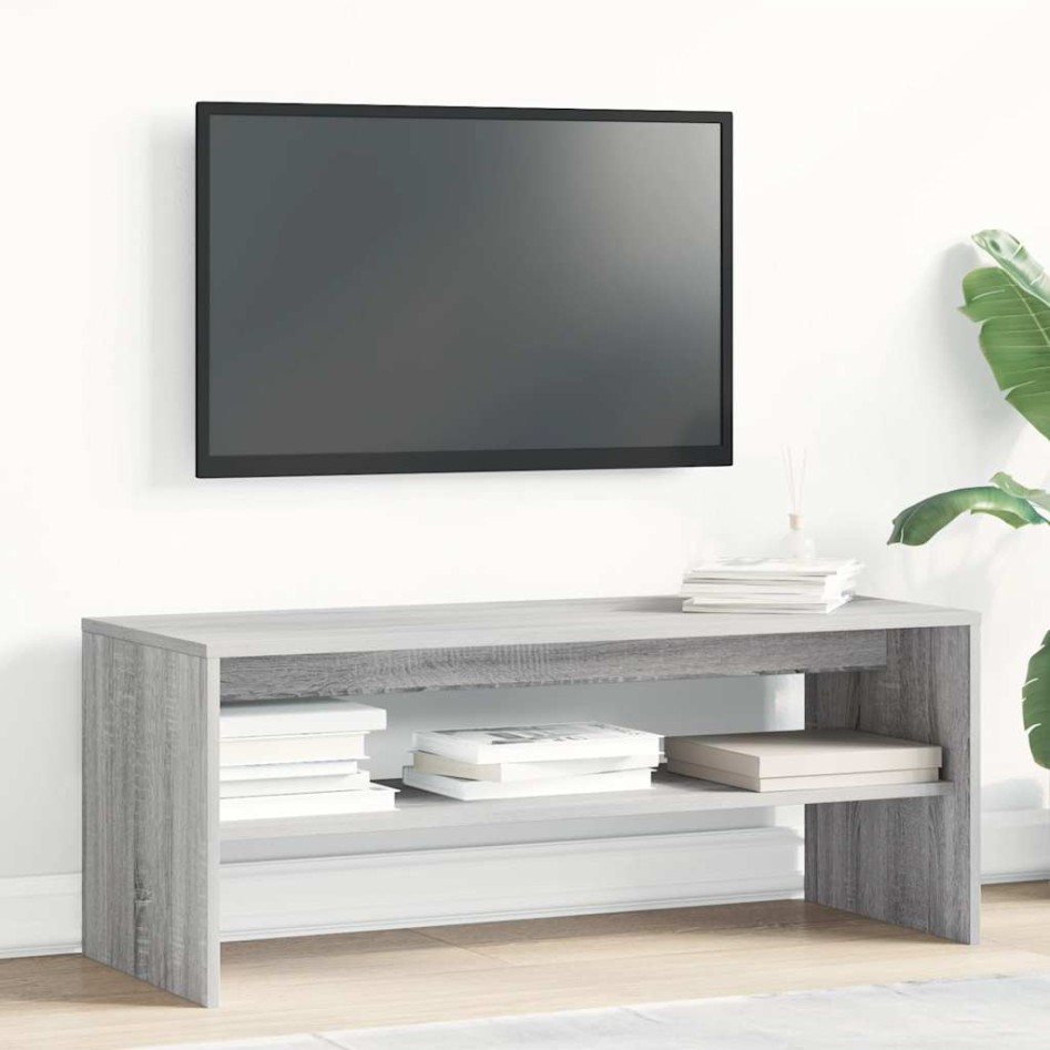 Mueble de TV madera contrachapada gris Sonoma 100x40x40