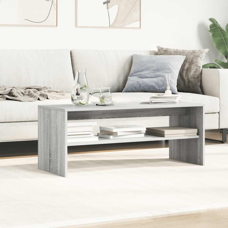 Mueble de TV madera contrachapada gris Sonoma 100x40x40