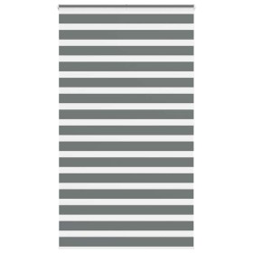 Estor cebra gris oscuro tejido ancho 125,9 cm