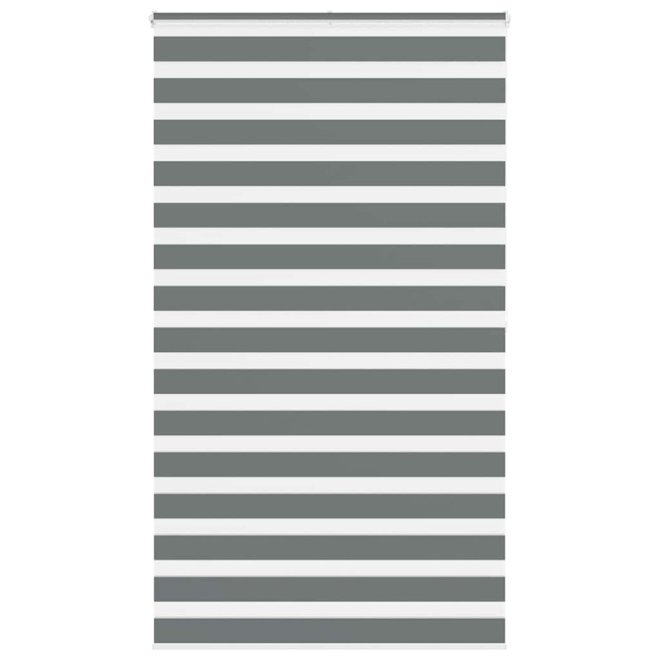 Estor cebra gris oscuro tejido ancho 125,9 cm