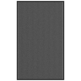Felpudo a rayas negro y gris 90x150