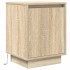 Mesilla de noche con luces LED roble Sonoma 38x34x50