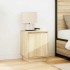 Mesilla de noche con luces LED roble Sonoma 38x34x50
