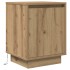 Mesilla de noche con luces LED roble artesanal 38x34x50