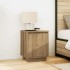Mesilla de noche con luces LED roble artesanal 38x34x50