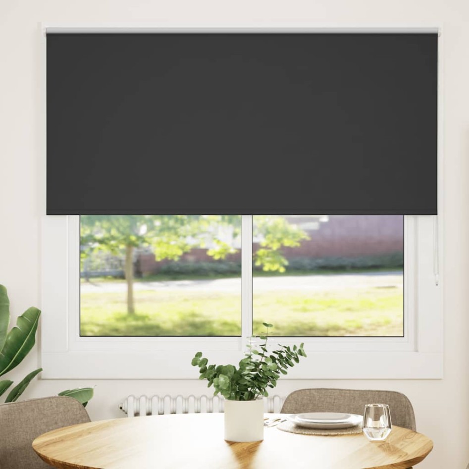 Estor Enrollable Opaco negro 155x175 cm Tela Ancho 151,6
