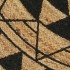 Alfombra de yute tejida a mano con estampado negro 120