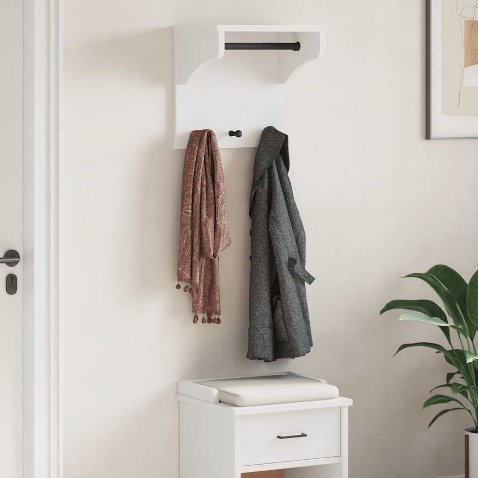 Perchero de pared SANDNES madera maciza pino blanco