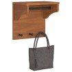Perchero de pared SANDNES madera maciza pino 43x30x42cm