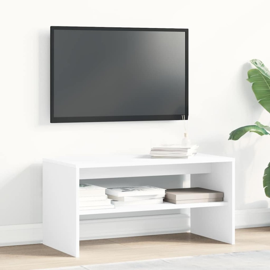 Mueble para TV madera contrachapada blanco 80x40x40