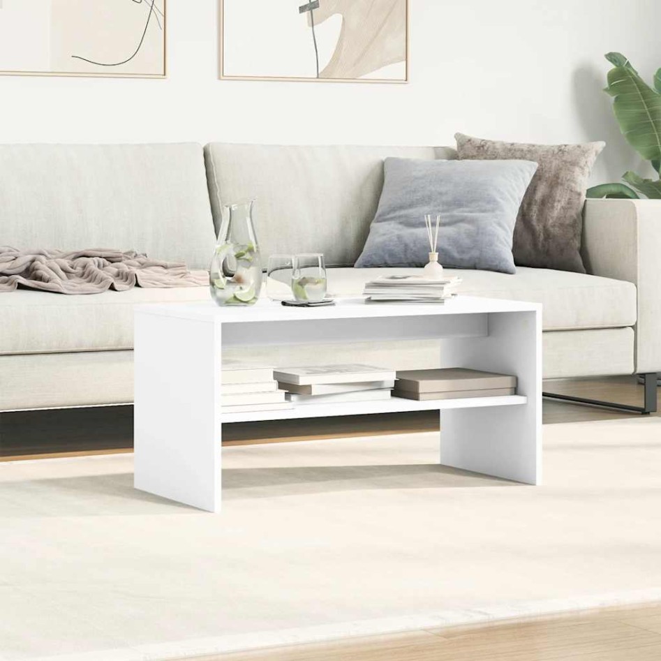 Mueble para TV madera contrachapada blanco 80x40x40