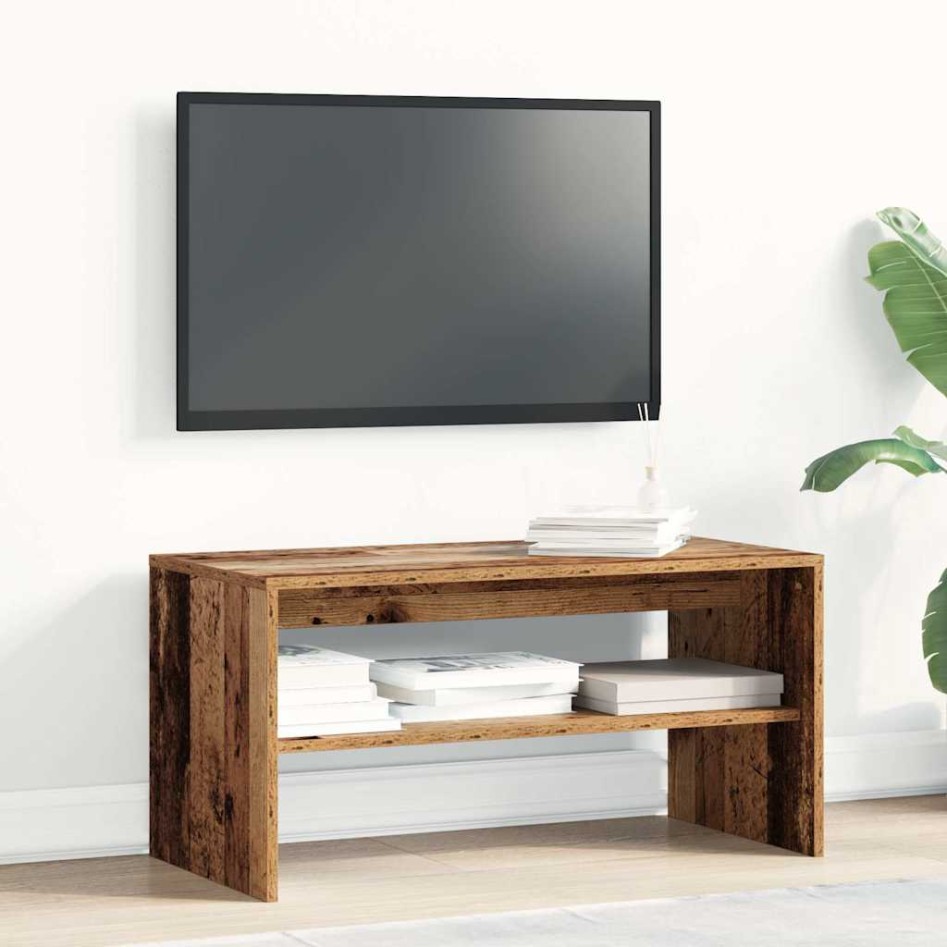 Mueble para TV madera contrachapada envejecida 80x40x40