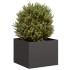 Jardinera acero negro 40x40x30