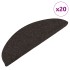 Alfombrilla autoadhesiva escalera 20 uds negro 56x17x3