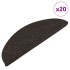 Alfombrilla autoadhesiva escalera 20 uds negro 65x22,5x3,5
