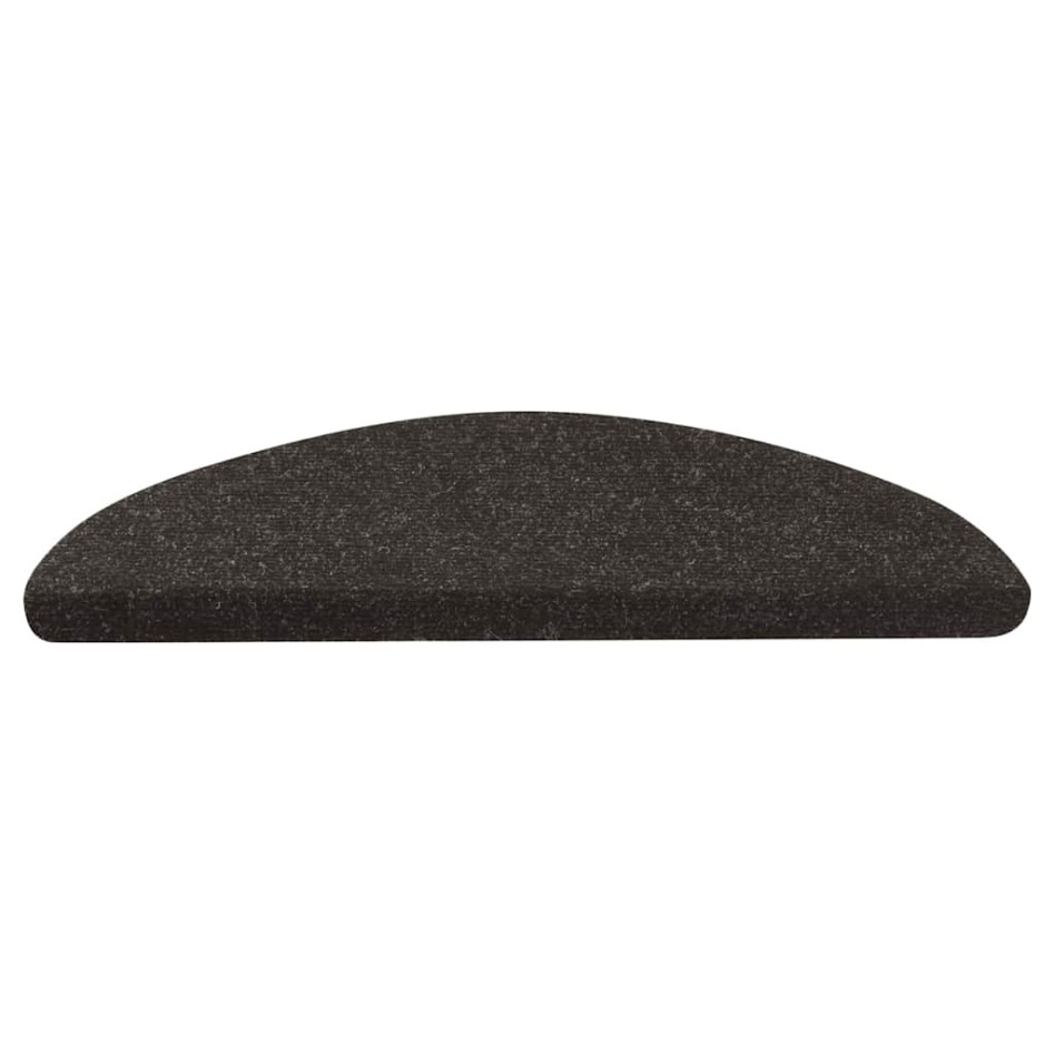 Alfombrilla autoadhesiva escalera 20 uds negro 65x22,5x3,5