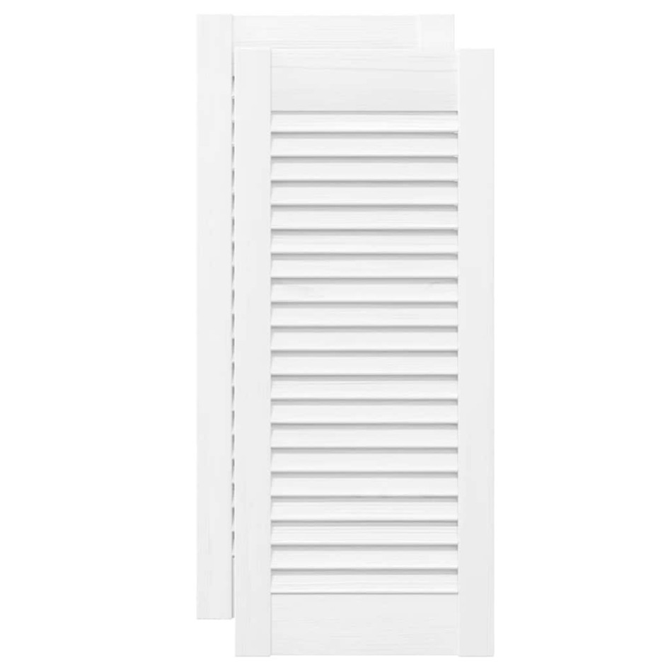 Puerta de armario de lamas 2 uds blanco 69x29,5