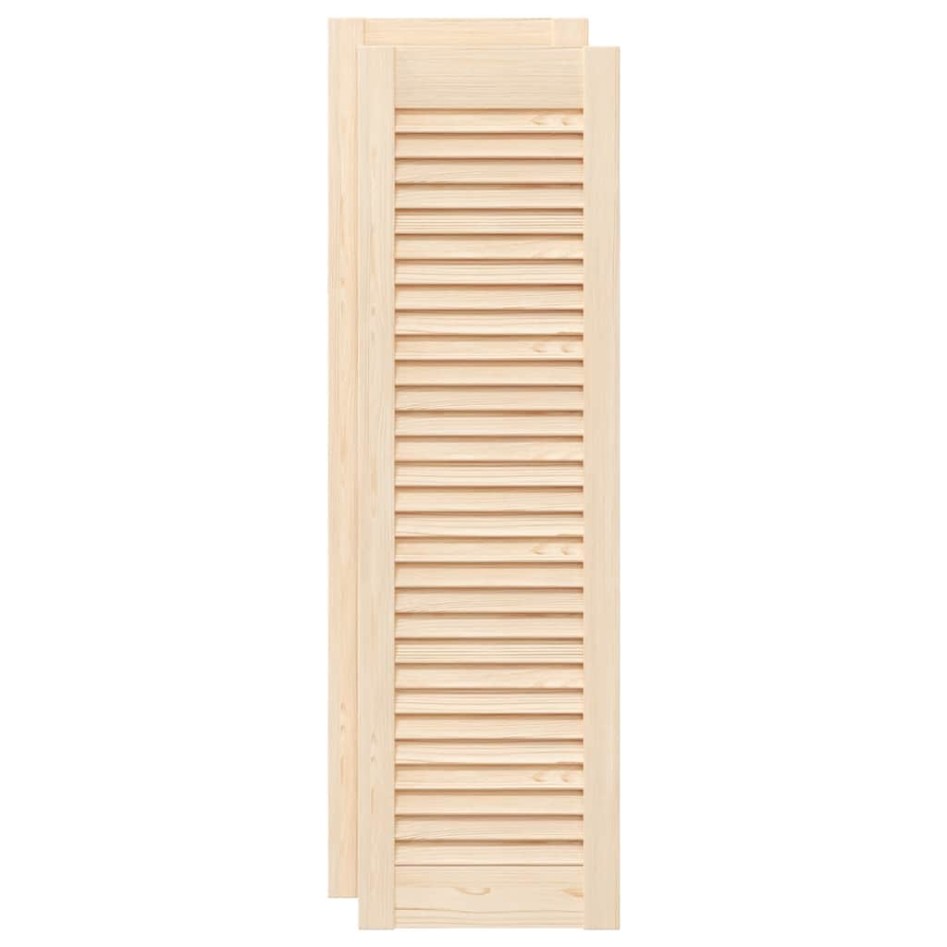 Puerta de armario de lamas 2 uds 99x29,5 cm madera de