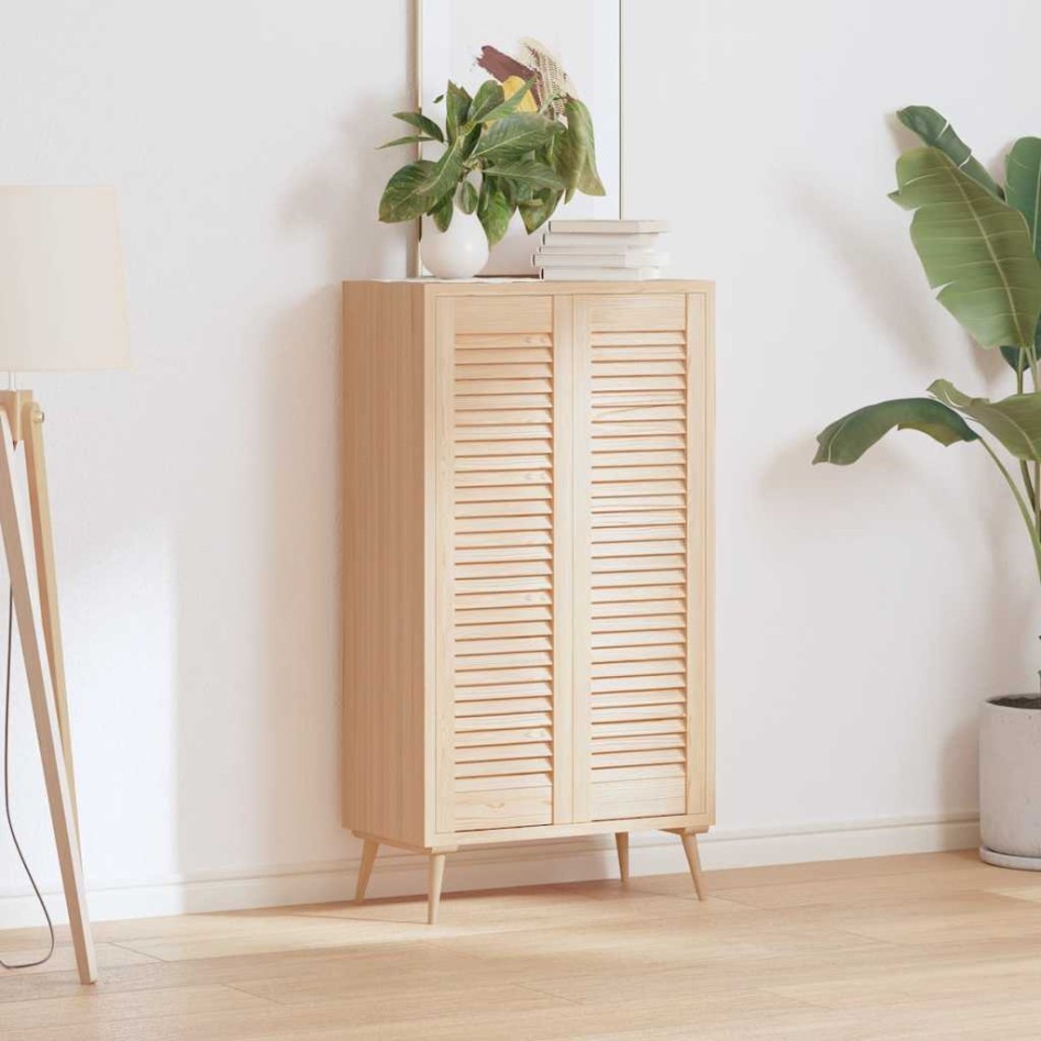 Puerta de armario de lamas 2 uds 99x29,5 cm madera de