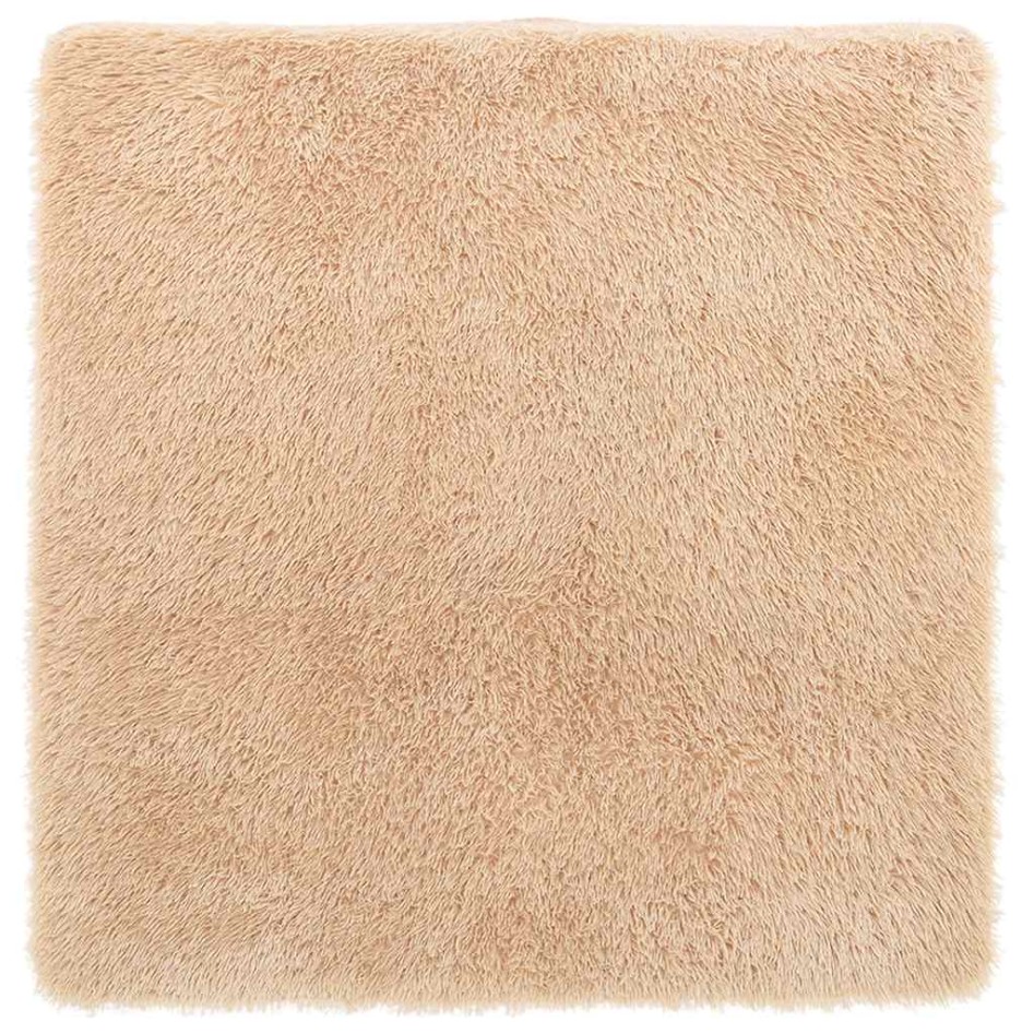 Alfombra peluda de pelo largo NAVARRA beige 160x160cm