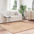 Alfombra peluda de pelo largo NAVARRA beige 160x160cm