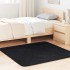 Alfombra peluda de pelo largo NAVARRA negra 120x120cm