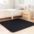 Alfombra peluda de pelo largo NAVARRA negra 120x120cm